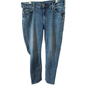 Silver Jeans Blue Ankle Cropped Denim